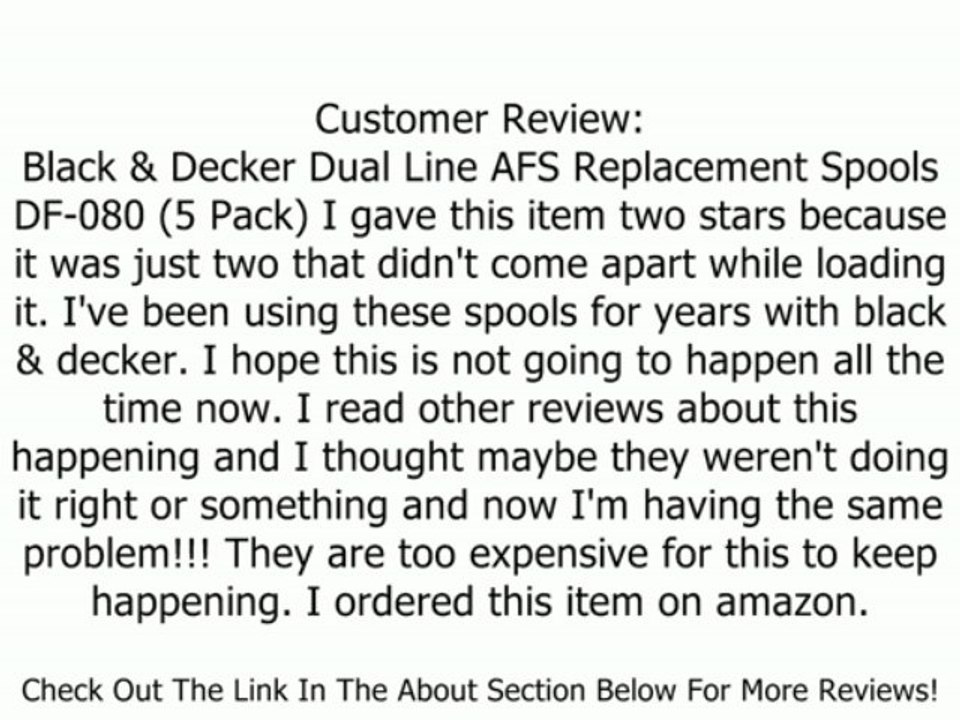 Black & Decker 495576-00 Spool Cover with Spool for AFS Grass Hog Grass Trimmers Review