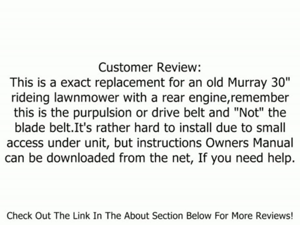 Murray 37x65MA Drive Belt for Lawn Mowers Review