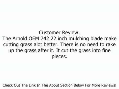OEM-742-0742 22-Inch MTD Mulching Lawn Mower Blade Replaces 742-0742 Star Center Review