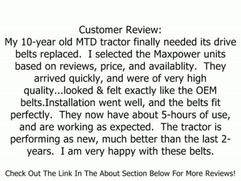 Maxpower 336354 Secondary Drive Belt For MTD 754-0468, 954-0468 Review