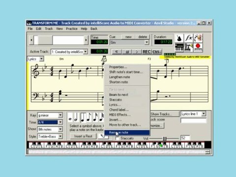 IntelliScore MP3 to Notation Music Transcription Software - tutorial & download