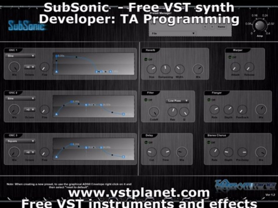 SubSonic - Free VST synth - vstplanet.com