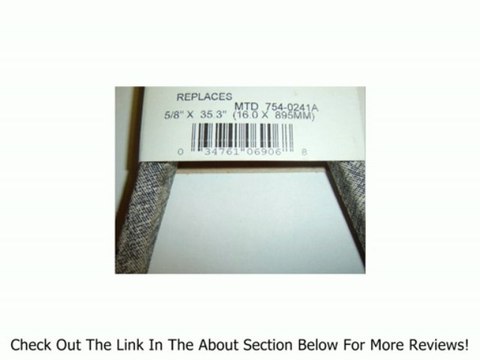 Made in USA To FSP Specifications Replacement Belt For MTD 754-0241A, 954-0241A, 754-0241, or 954-0241 Review