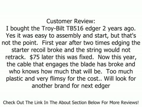 Troy-Bilt TB516 EC 9-Inch 29cc 4-Stroke Gas Powered Lawn Edger Review