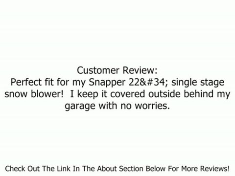 # 490-7464 Toro Single Stage Snow Thrower Cover Review