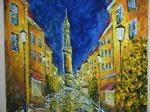 Репортаж на TV с выставки КРАСКИ ЖИЗНИ. Rybakow.com Художник Рыбаков.