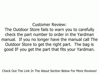 MTD Part 753-04458 BAG ASM:VAC [Kitchen] Review