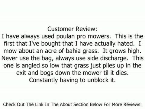 Poulan Pro PR675Y22RP 3 in 1 Side Discharge, Mulch and Bag with Front Self-Propelled Mower, 22-Inch Review