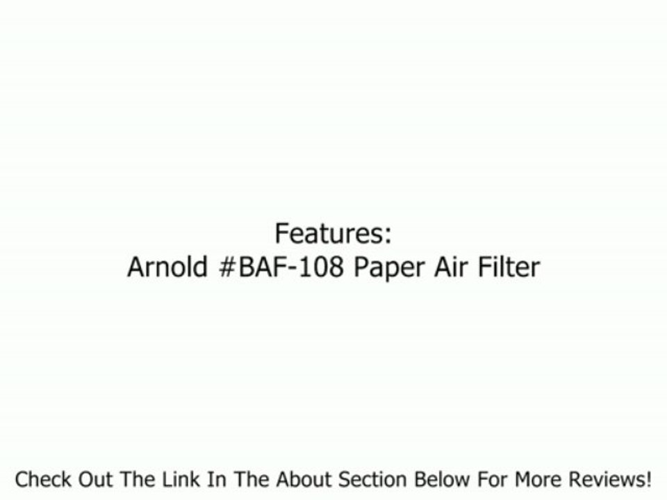 Briggs & Stratton Air Filter Paper 397795 -Inch Max-Inch Engine BAF-108 Review