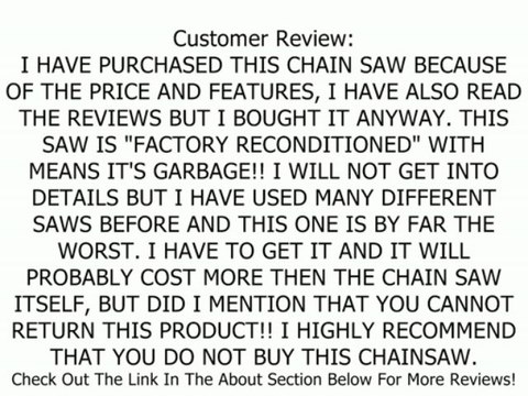 Factory Reconditioned Poulan P4018WM Wild Thing 18-Inch 40cc 2-Stroke Gas-Powered Chain Saw Review