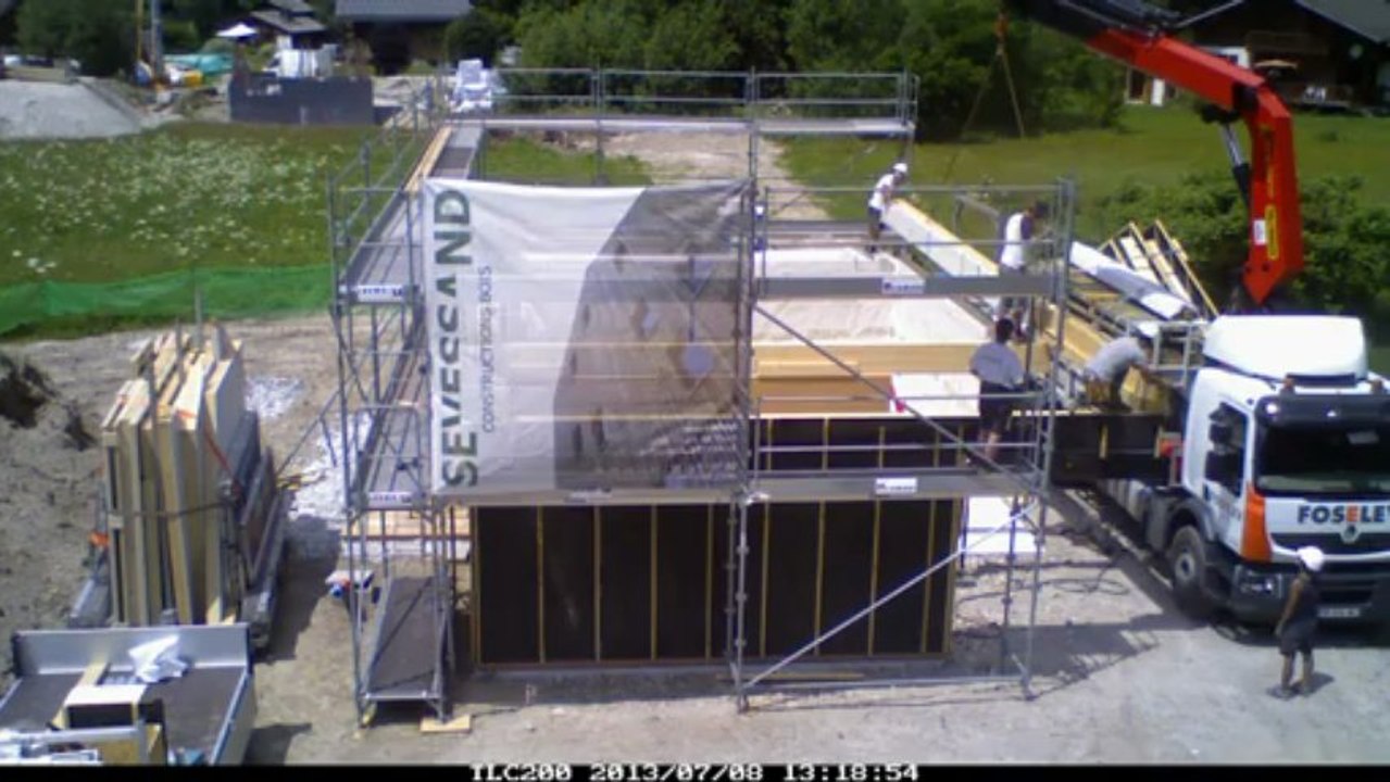 SEVESSAND Constructions Bois - Montage maison passive CHAMONIX - Day n°1