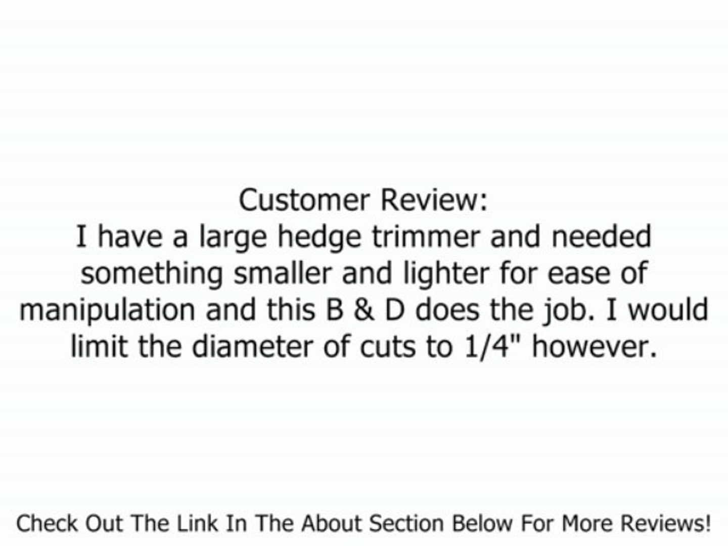 black and decker 17 inch hedge trimmer