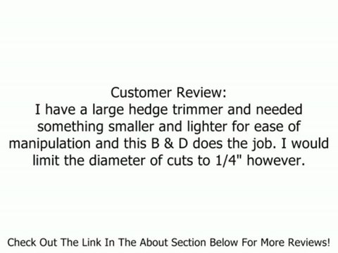 Black & Decker 17-Inch Hedge Trimmer TR1700 Review