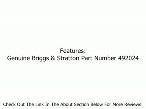 Briggs & Stratton 492024 Carburetor Overhaul Kit Review