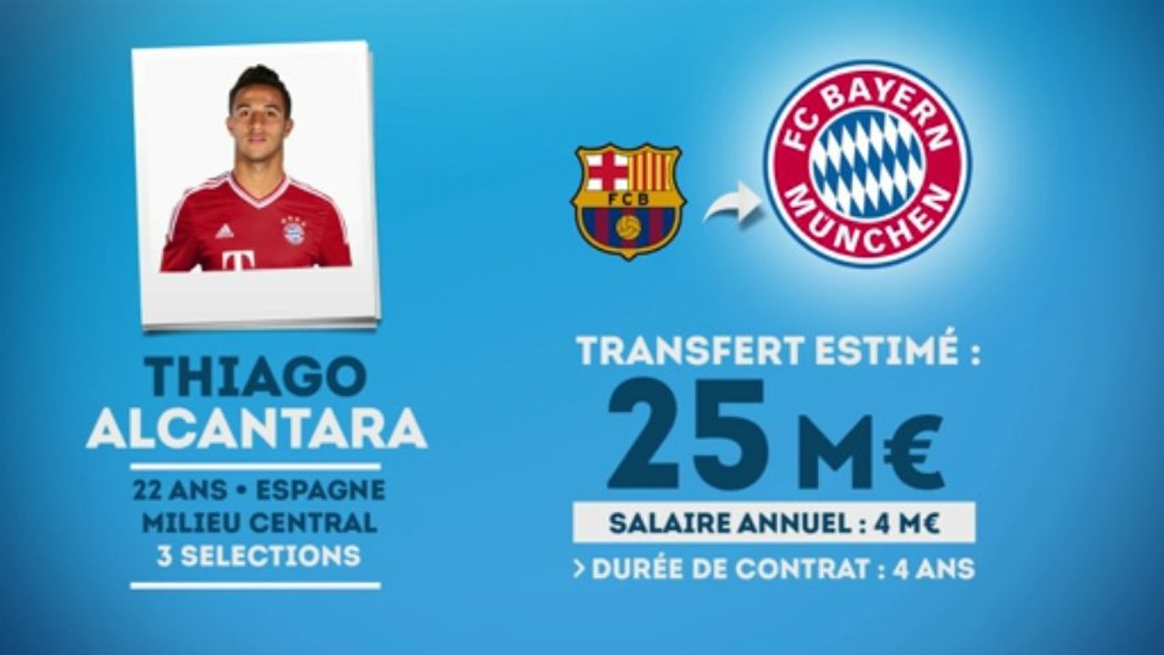 Officiel : Thiago Alcantara rejoint le Bayern Munich !