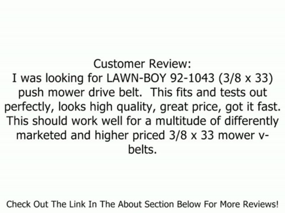 Made With Kevlar Replacement Belt For Ariens Part # 72098, 07209800 Review