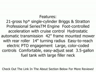 Simplicity Regent Riding Mower 21 HP Briggs Professional Engine 42" #2691011 Review