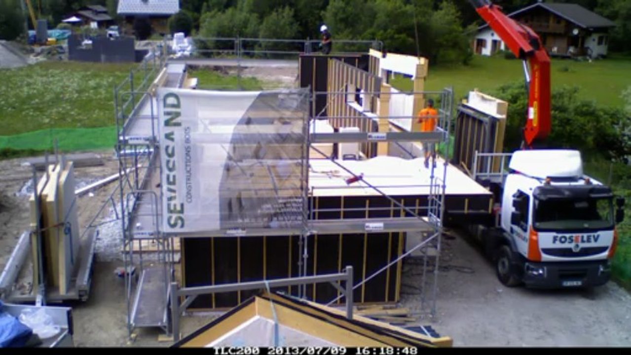 SEVESSAND Constructions Bois - Montage maison passive CHAMONIX - Day n°2