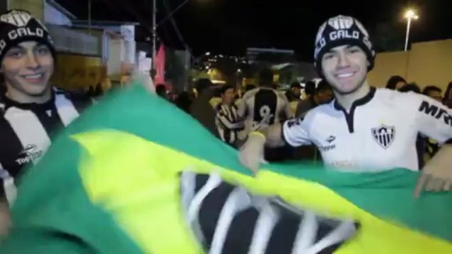 Copa Libertadores - La hinchada de los gallos , exultantes tras el triunfo
