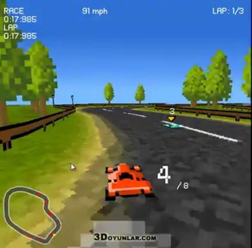 Pixel Yarış Arabası | 3D Oyunlar