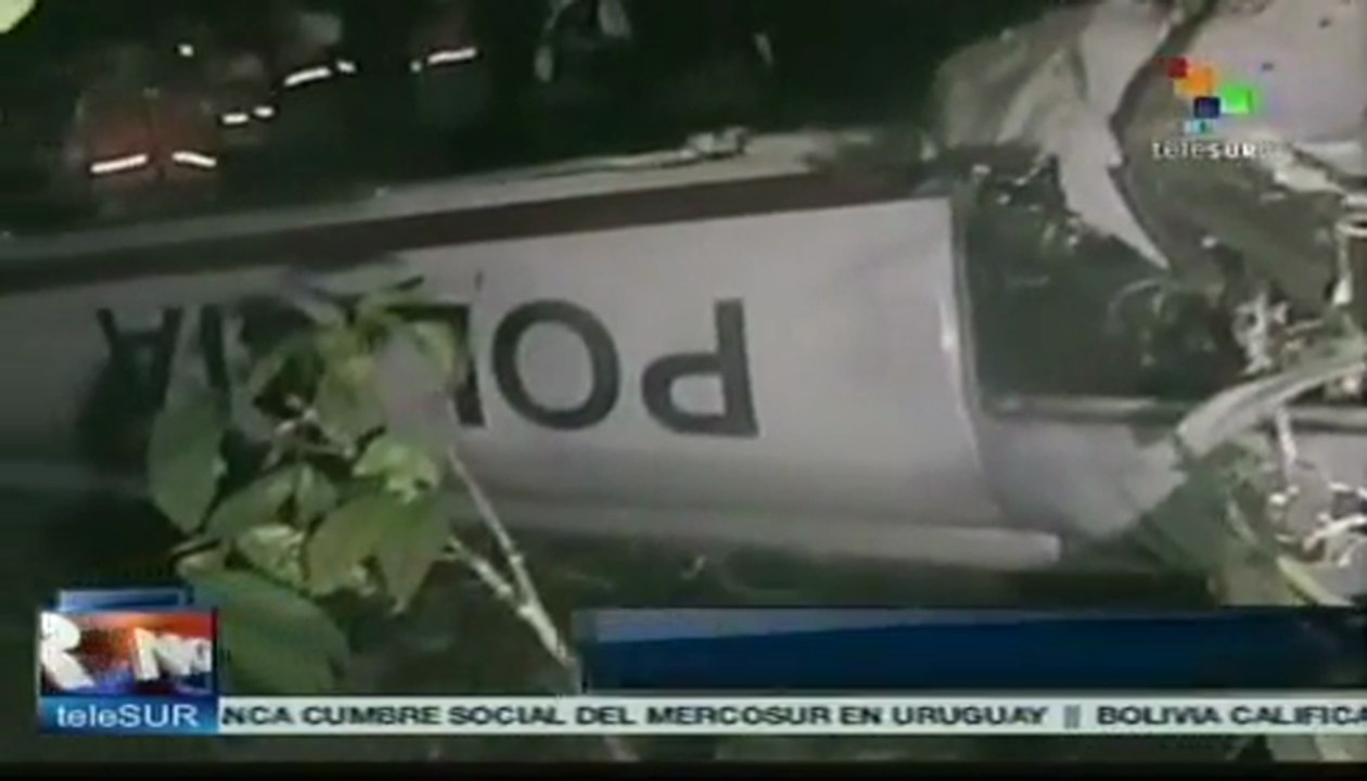 Mueren tres policías peruanos en accidente aéreo