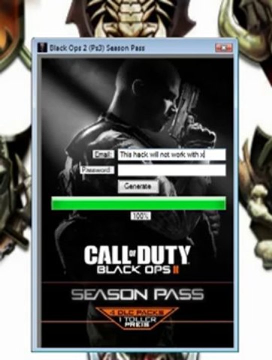 Black Ops 2 2013 PS3 Season Pass Generator Working July