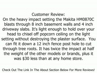 Makita HM0870C 11-Pound Demolition Hammer SDS-Max Review