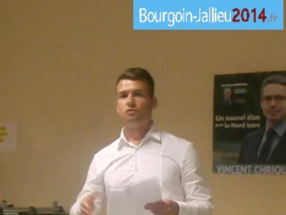 Bourgoin Jallieu 2014 : Intervention de Julien Chaboud sur les thèmes de la situation économique de la ville