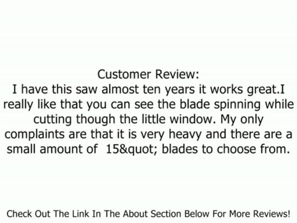 Hitachi C15FB 15 Amp 15-Inch Miter Saw (No Bevel) Review