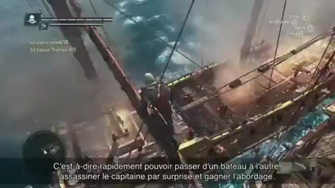 Assassin's Creed 4 : Black Flag - Gameplay : exploration et batailles navales dans les Caraïbes (VF)