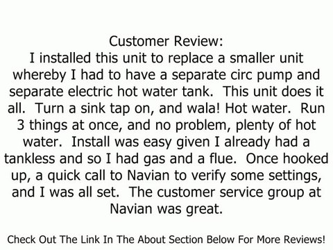 Navien NR-240A Condensing Tankless Water Heater with Pump and Buffer Tank, Propane Review
