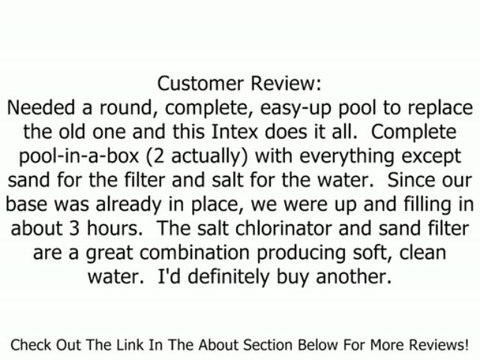 Intex 24 ft. by 52-Inch Round Metal Frame Swimming Pool Set Review
