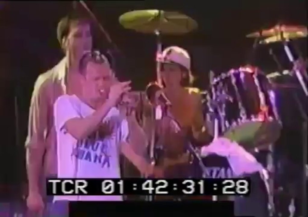 Nirvana - Smells Like Teen Spirit With Flea Playing Trumpet (Hollywood Rock Fest Brazil January 23 1993)