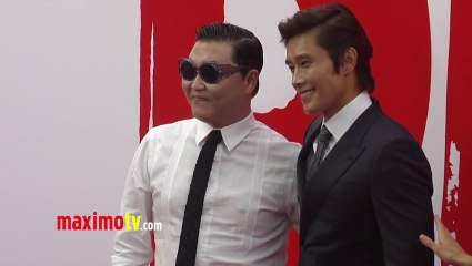 Psy and Byung-hun Lee  "RED 2" Premiere Arrivals in Los Angeles