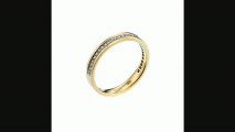 9ct Yellow Gold Rhodium Plated Ladies Diamond Wedding Ring Review