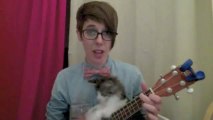 A kitten wants to play guitar! So cute!