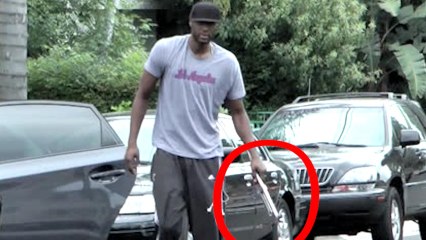 Lamar Odom goes Nuts, Attacks Paparazzi, Trashes Camera and Car