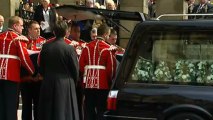 Drummer Lee Rigby's family at his funeral in Bury