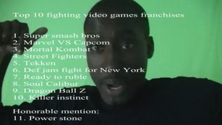 Welcome to Jamarcus top ten (Top 10 Fighting Video Game Franchises)