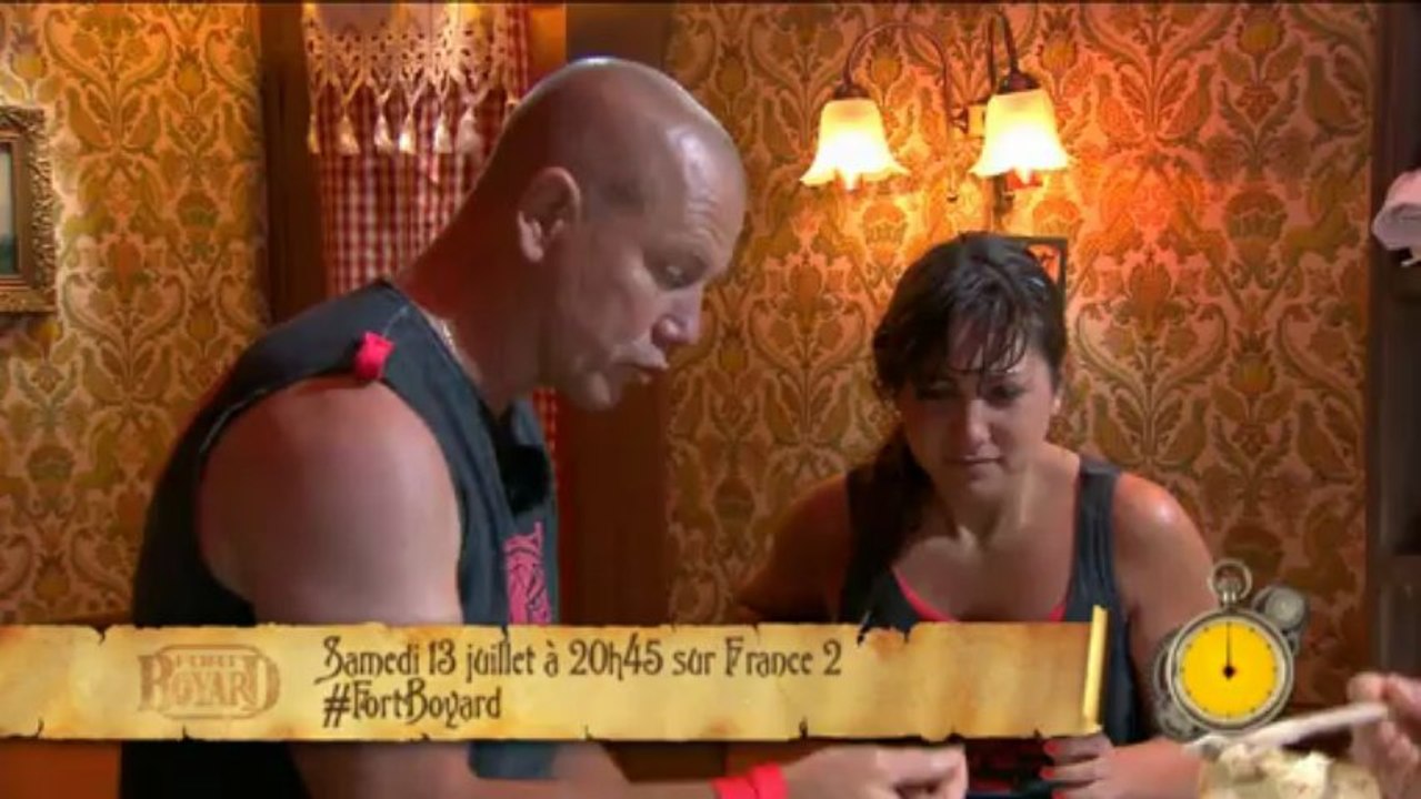 Fort Boyard 2013 : le Cuisinier Willy reçoit Pascal Olmeta et Leslie