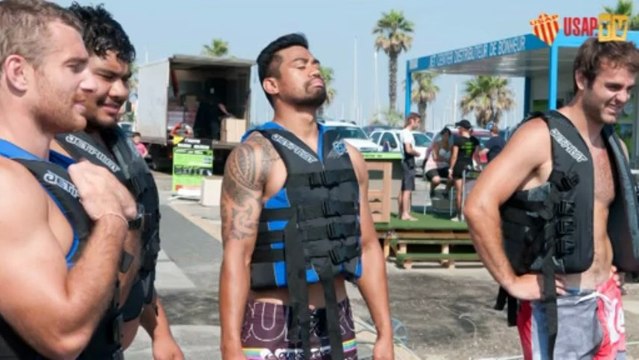 Les joueurs de l'USAP chez Jet Center 66