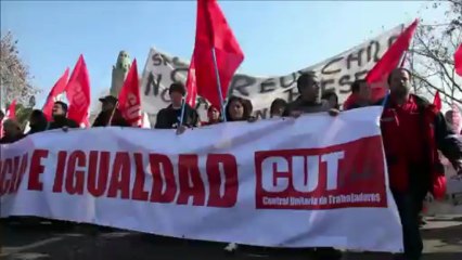 Chilean workers on national strike