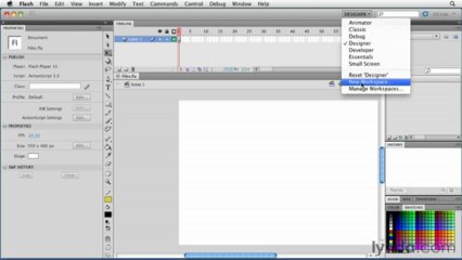 "adobe flash" Understanding workspaces
