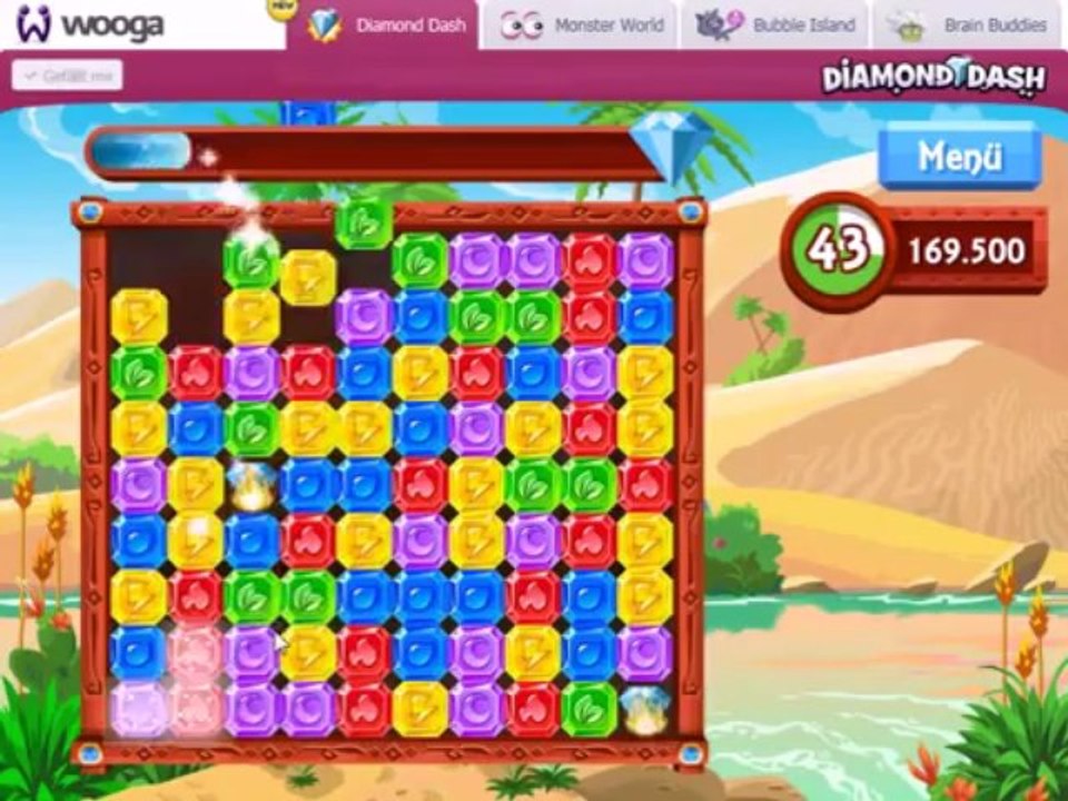 Diamond Dash on Facebook With Cheat