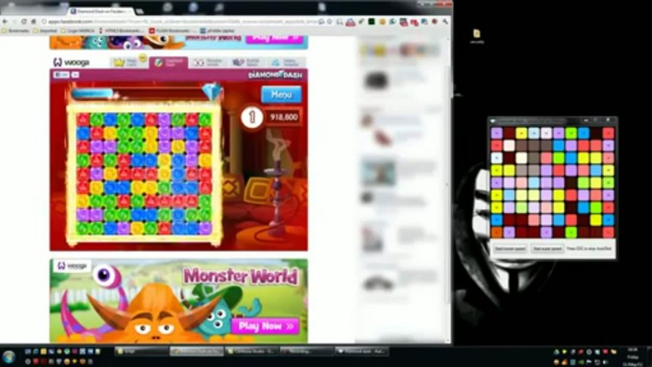Facebook Diamond Dash AutoClick Cheat 2014