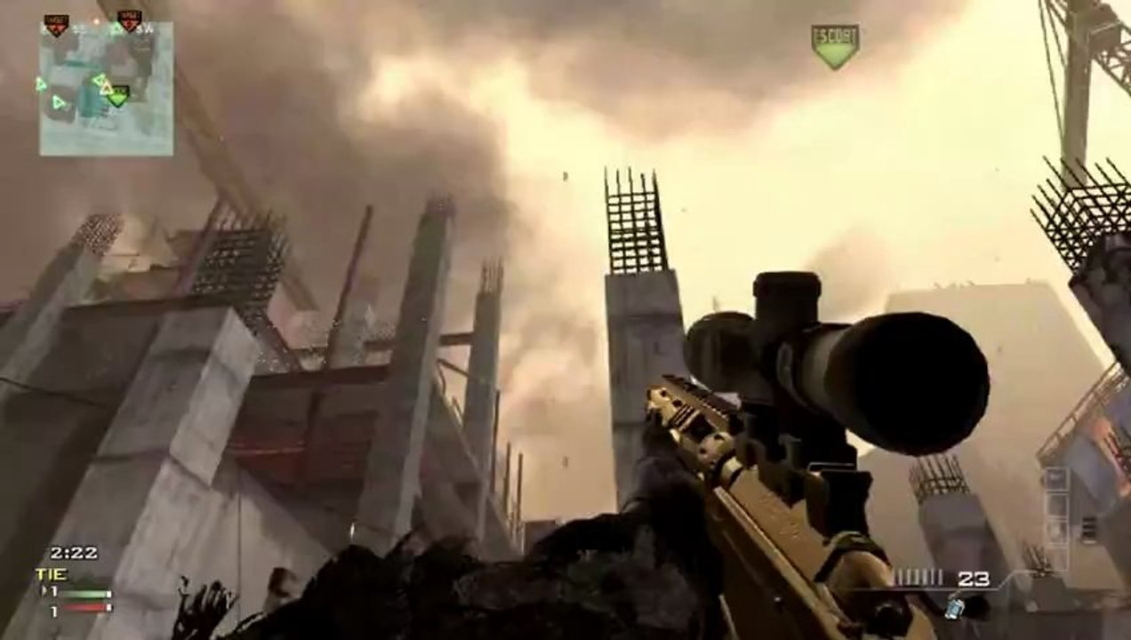 MW3 Hardhat Spawn Throwing Knife Across Map SND Offending