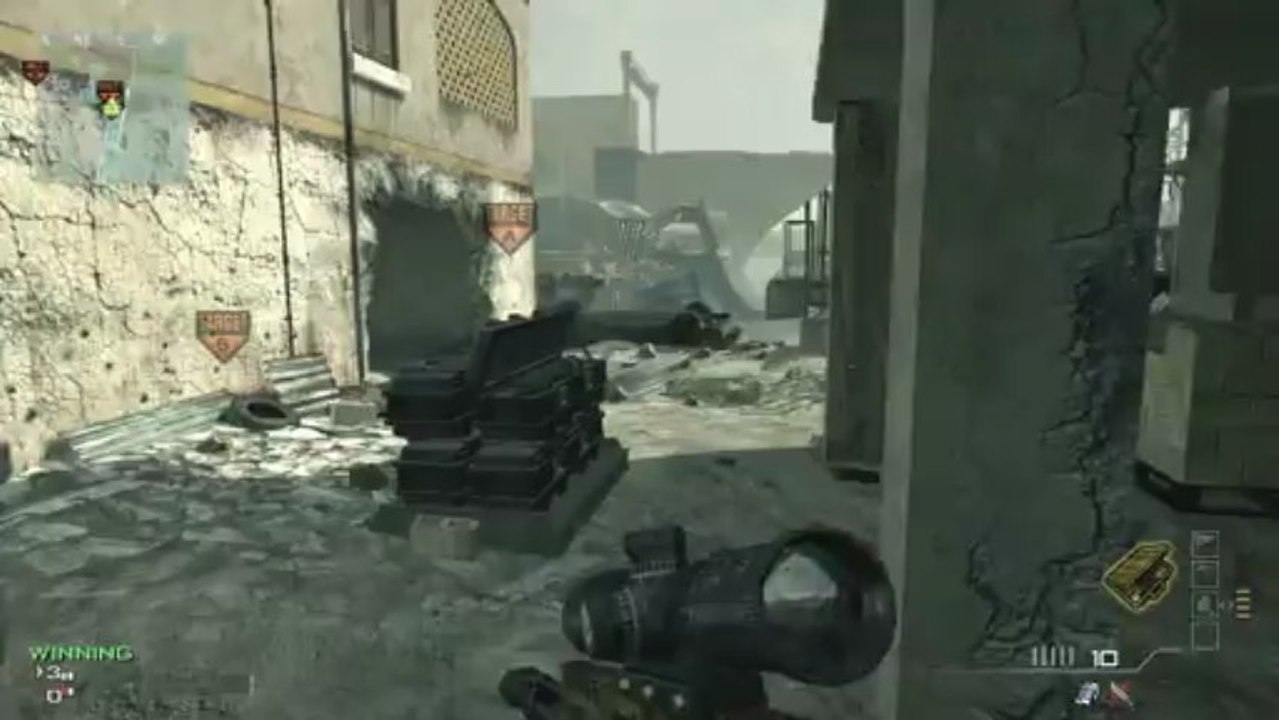 MW3 Bakaara Throwing Knife Tutorial / Throwing Knife Spots