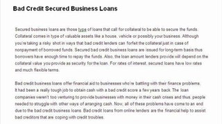 Down With Your Credit Score – Apply For A Bad Credit Business Loan