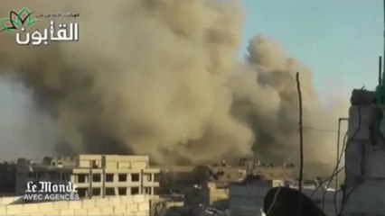 Tải video: Bombardements intenses à Damas