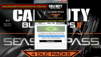 Call Of Duty: Black Ops 2 Season Pass Generator [PC,XBOX,PS3]